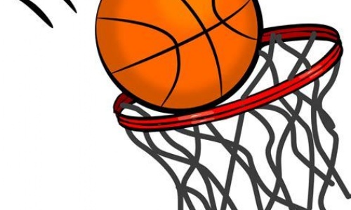 A Basketball going into the net