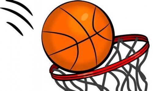 A Basketball going into the net